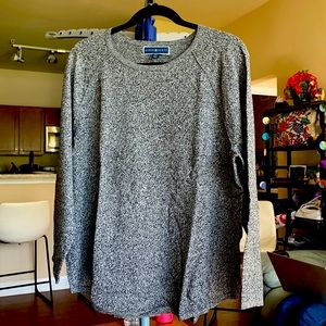 NEW Karen Scott Pet/XL Winter White Curved Hem